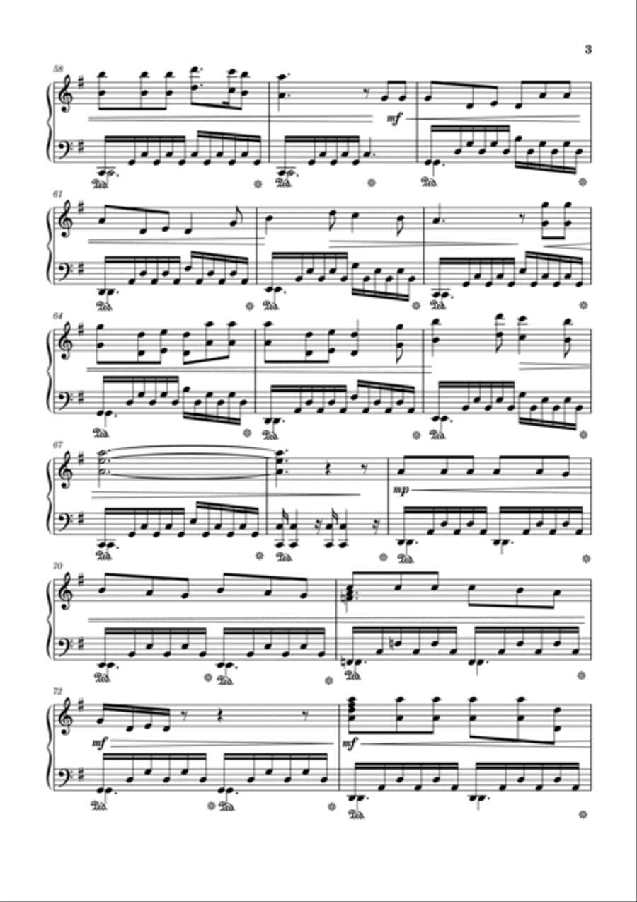 Hold My Hand Piano Solo scores gallery preview page 3