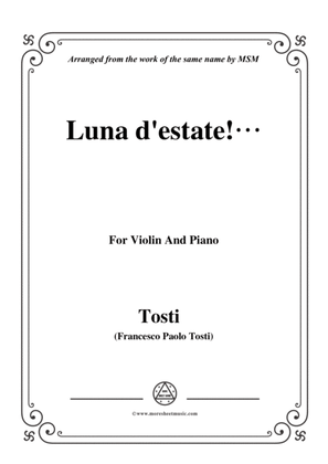 Tosti-Luna d'estate!, for Violin and Piano