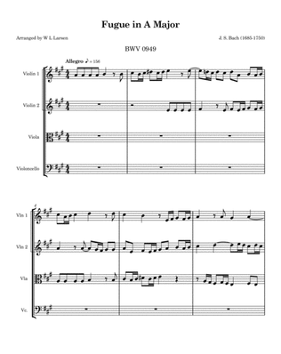 JS Bach - Fugue in A Major BWV 0949