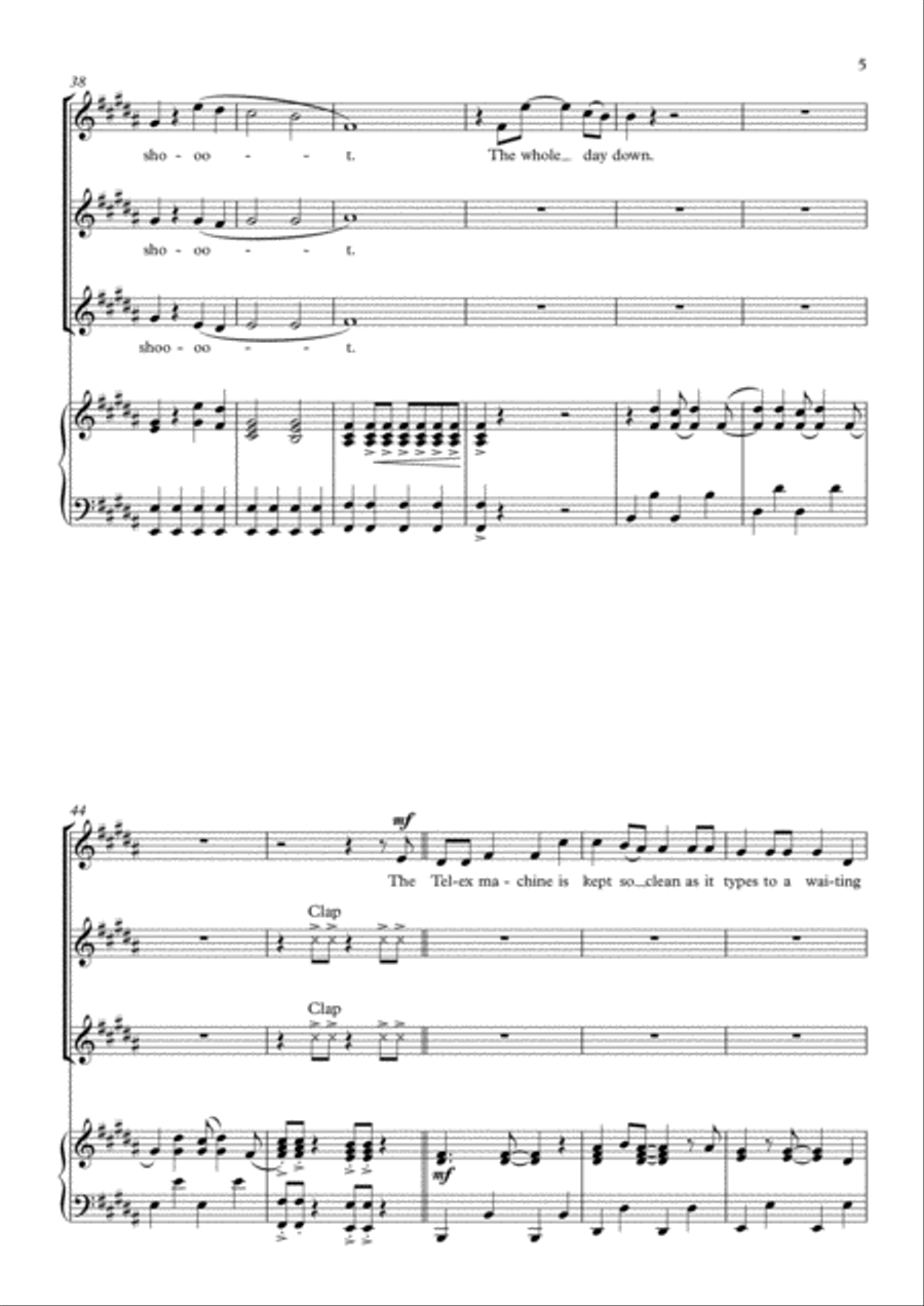 I Don't Like Mondays I Don't Like Mondays SSA scores gallery preview page 5