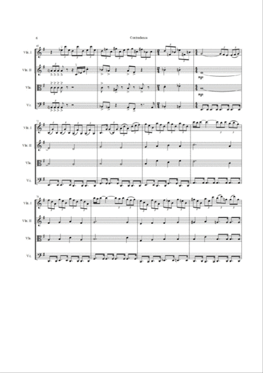 Contradanza Contradanza String Quartet scores gallery preview page 6