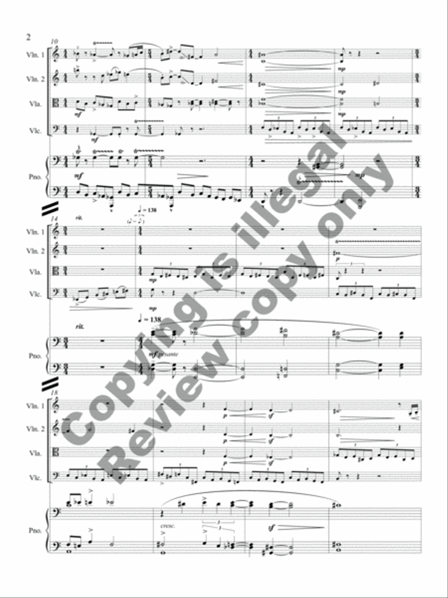 Revelations Piano Quintet scores gallery preview page 15