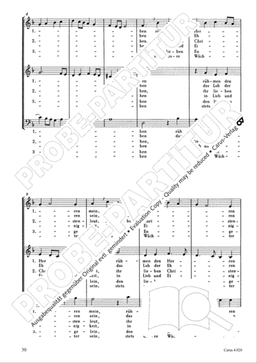 Calvisius: Tricinia. Psalmen und Motetten zu drei Stimmen Choir scores gallery preview page 31