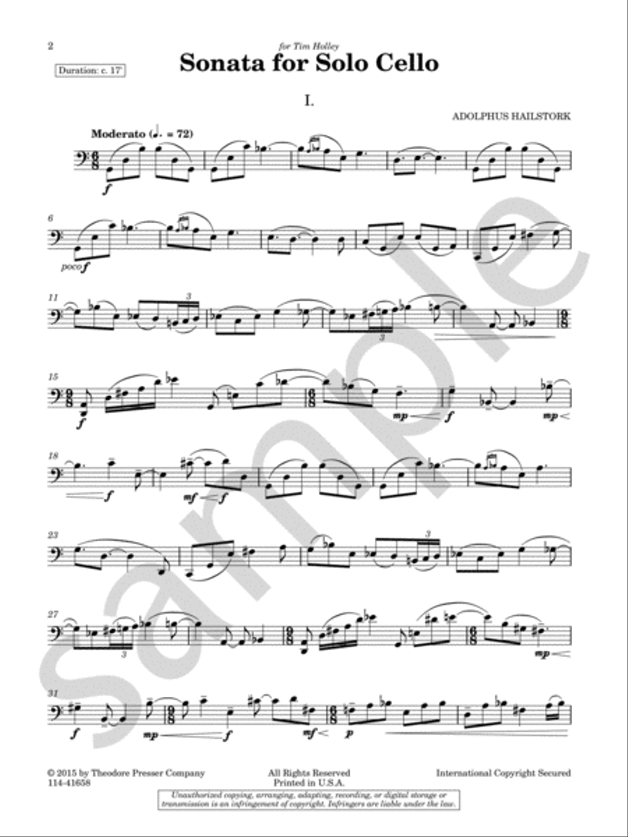 Sonata For Solo Cello