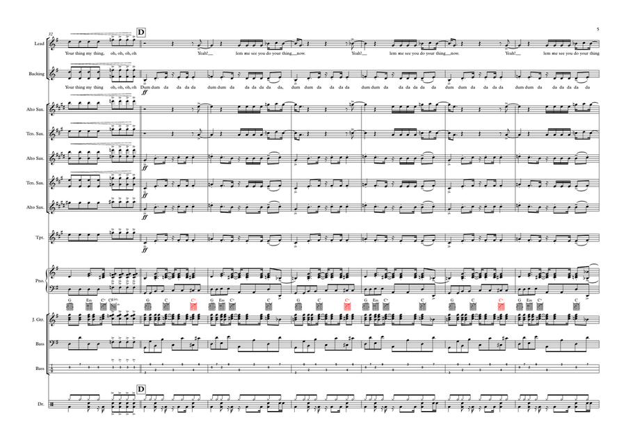 Do Your Thing Do Your Thing Jazz Ensemble scores gallery preview page 5