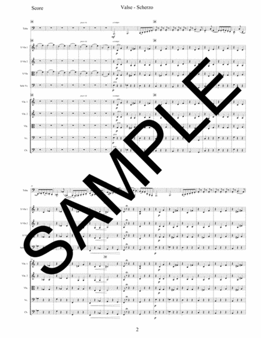 Valse-Scherzo for Trumpet Soloist, String Quartet, and String Orchestra image number null
