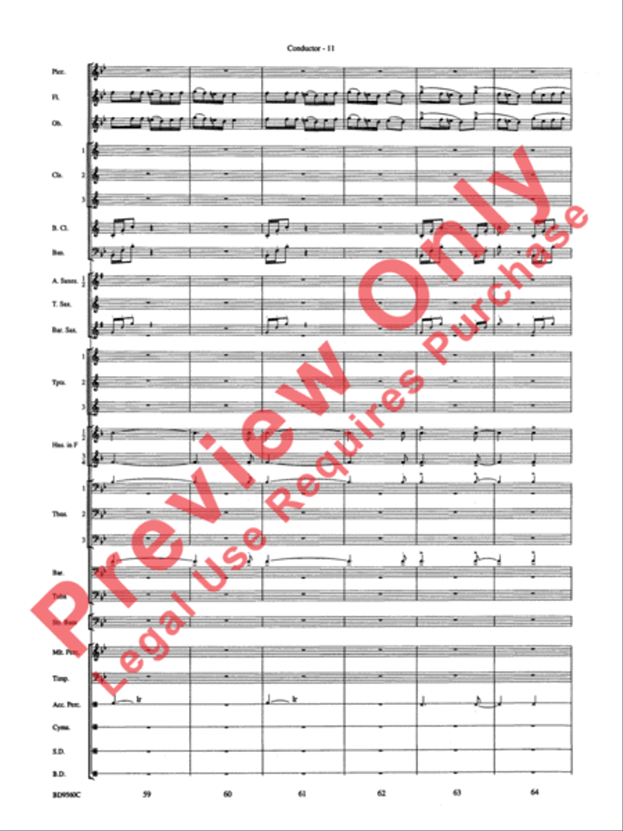 Waterdance Concert Band scores gallery preview page 13