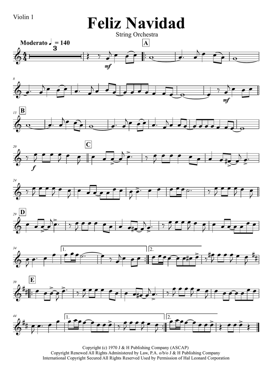 Feliz Navidad Cello scores gallery preview page 4