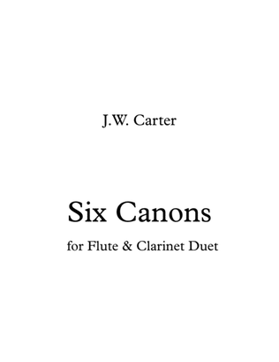 Six Canons for Flute & Clarinet Duet, No. 1 in E-flat Major, by J.W. Carter