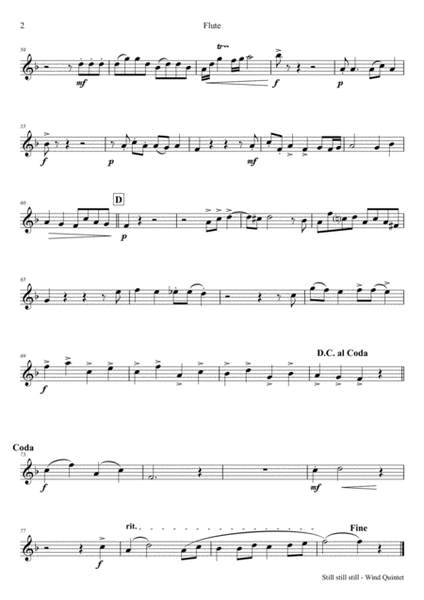 Still Still Still - Christmas song - Wind Quintet