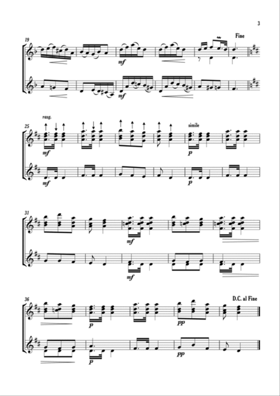 Grandpa Dances With Grandma Classical Guitar scores gallery preview page 3