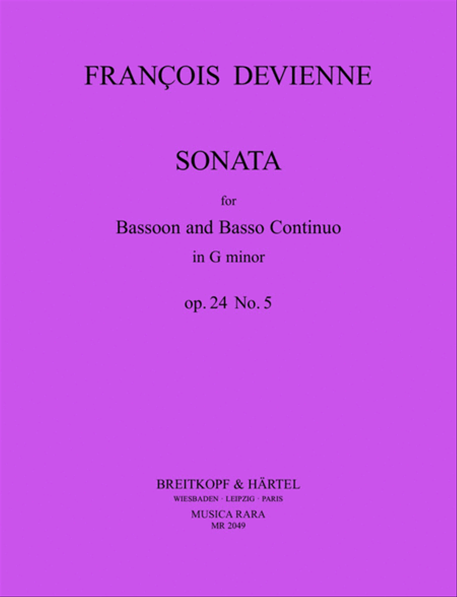Bassoon Sonatas Op. 24 Bassoon Sonatas Op. 24 Bassoon Solo scores gallery preview page 1