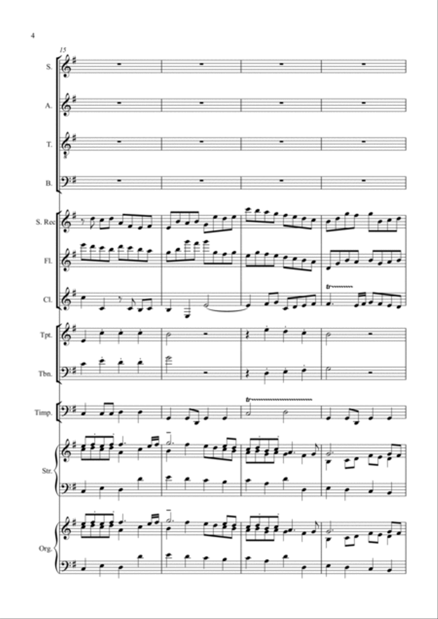 Cantata 2 mov VI Hosanna (Grand Finale) Choir scores gallery preview page 4