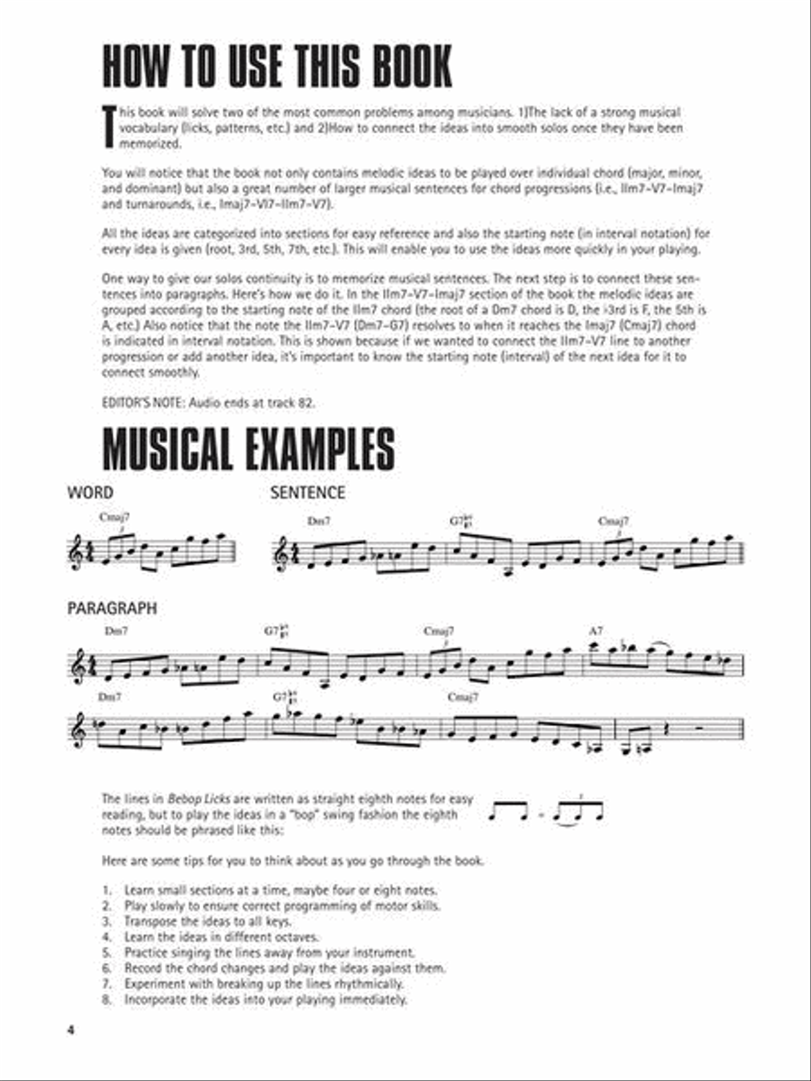 Bebop Licks for Piano Piano Method scores gallery preview page 5