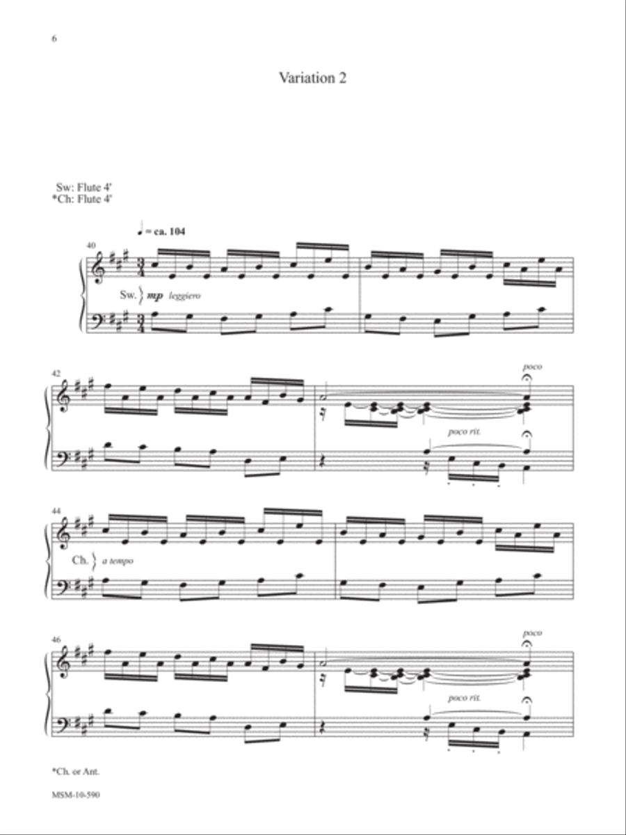 Come, Thou Fount of Every Blessing Organ Variations on Nettleton Organ scores gallery preview page 5