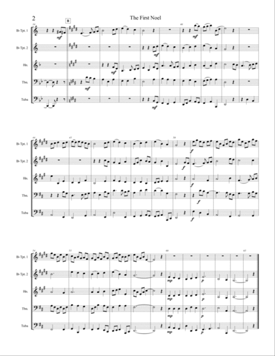 The First Noel Brass Ensemble scores gallery preview page 3