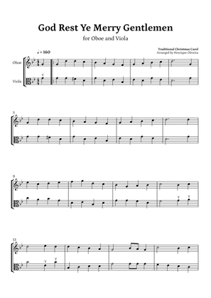 Book cover for God Rest Ye Merry Gentlemen (Oboe and Viola) - Beginner Level