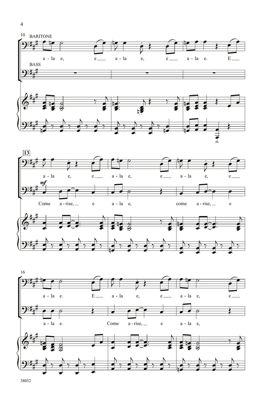 E Ala E by Ruth Morris Gray 3-Part - Digital Sheet Music page 3