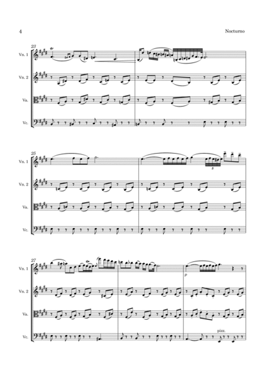 Chopin Nocturne Op.9 No.2 for String Quartet image number null