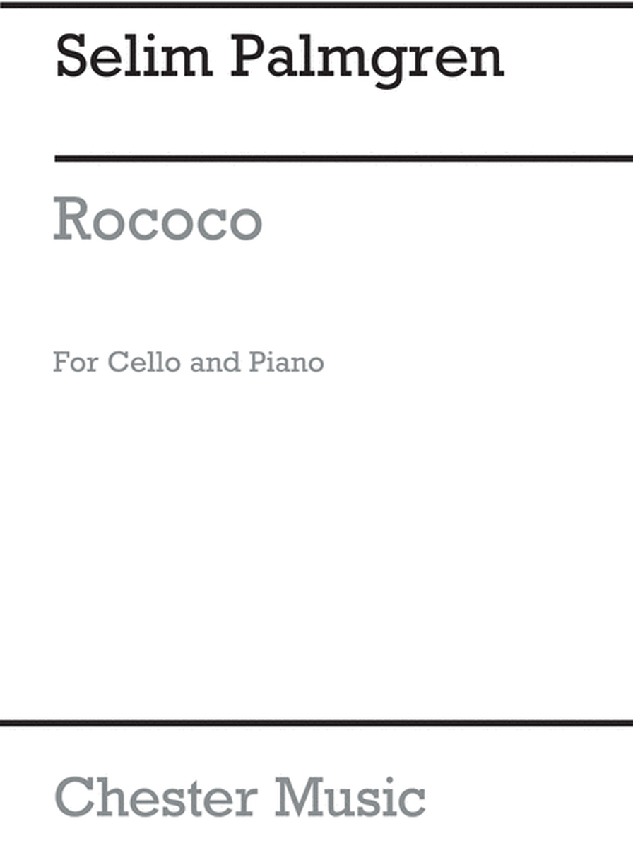 Rococo for Cello and Piano