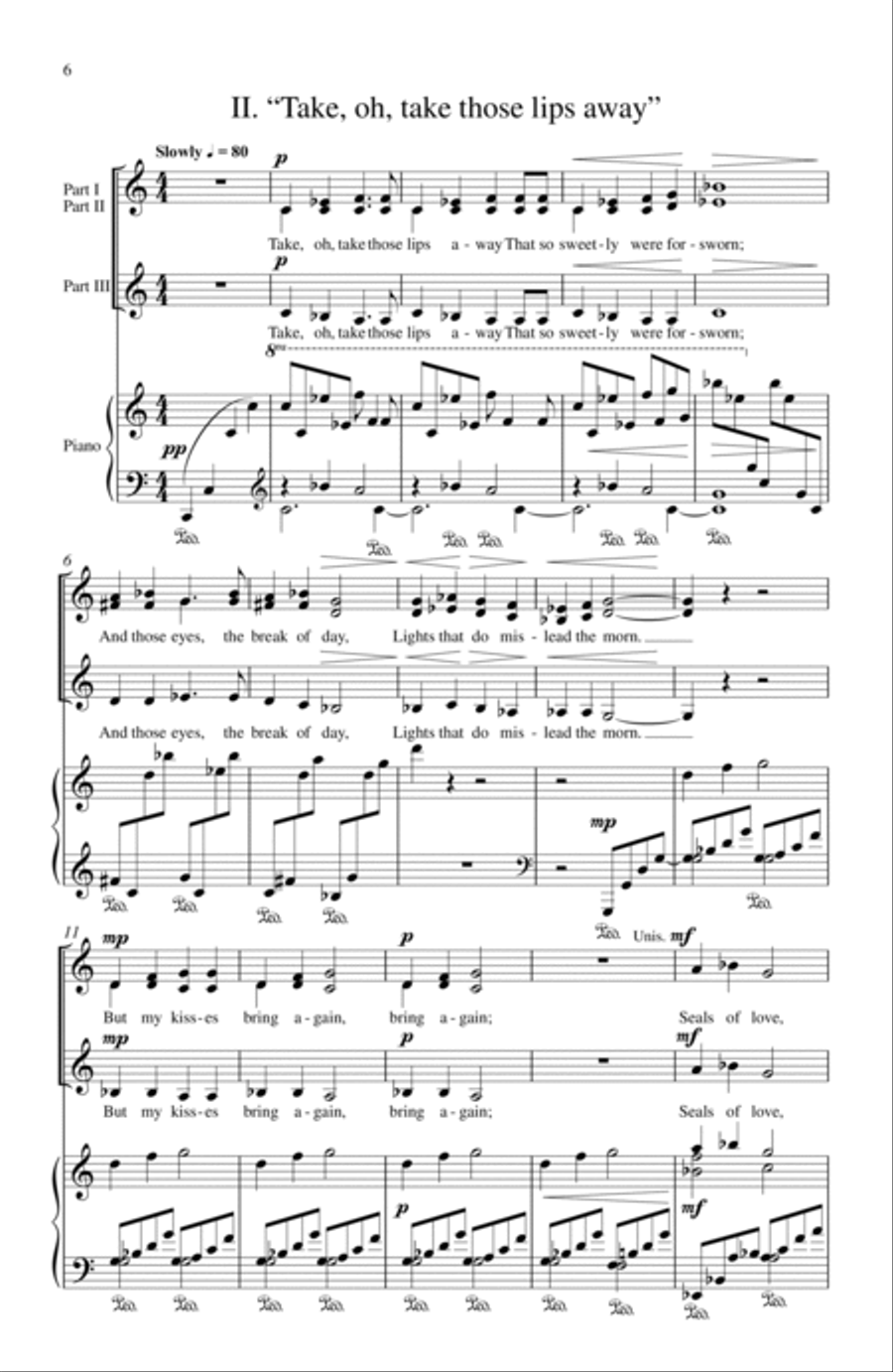 Three Madrigals 2-Part scores gallery preview page 5