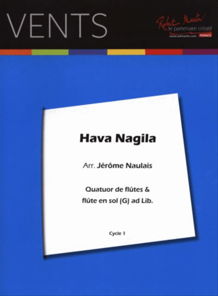Hava nagila, 4 flûtes Flute scores gallery preview page 1