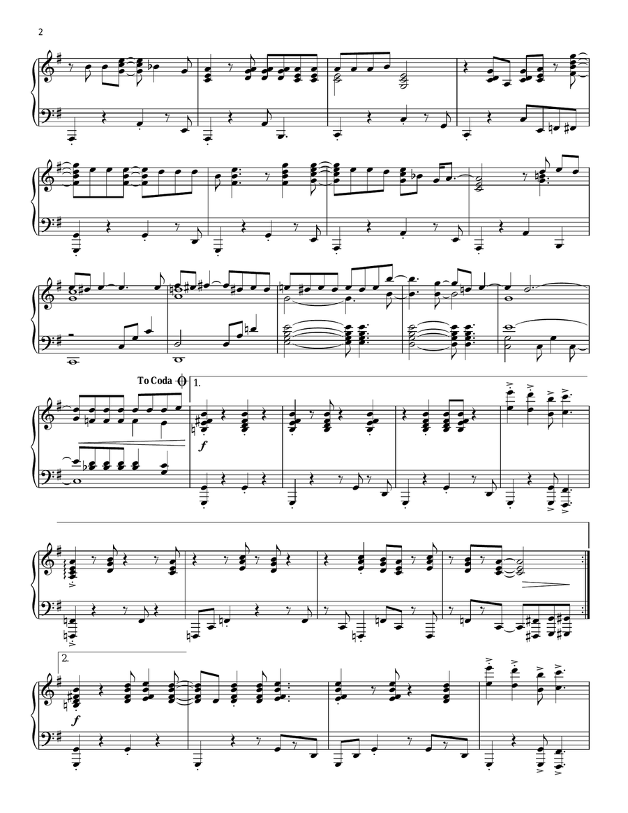 Bennie And The Jets Piano Solo scores gallery preview page 2