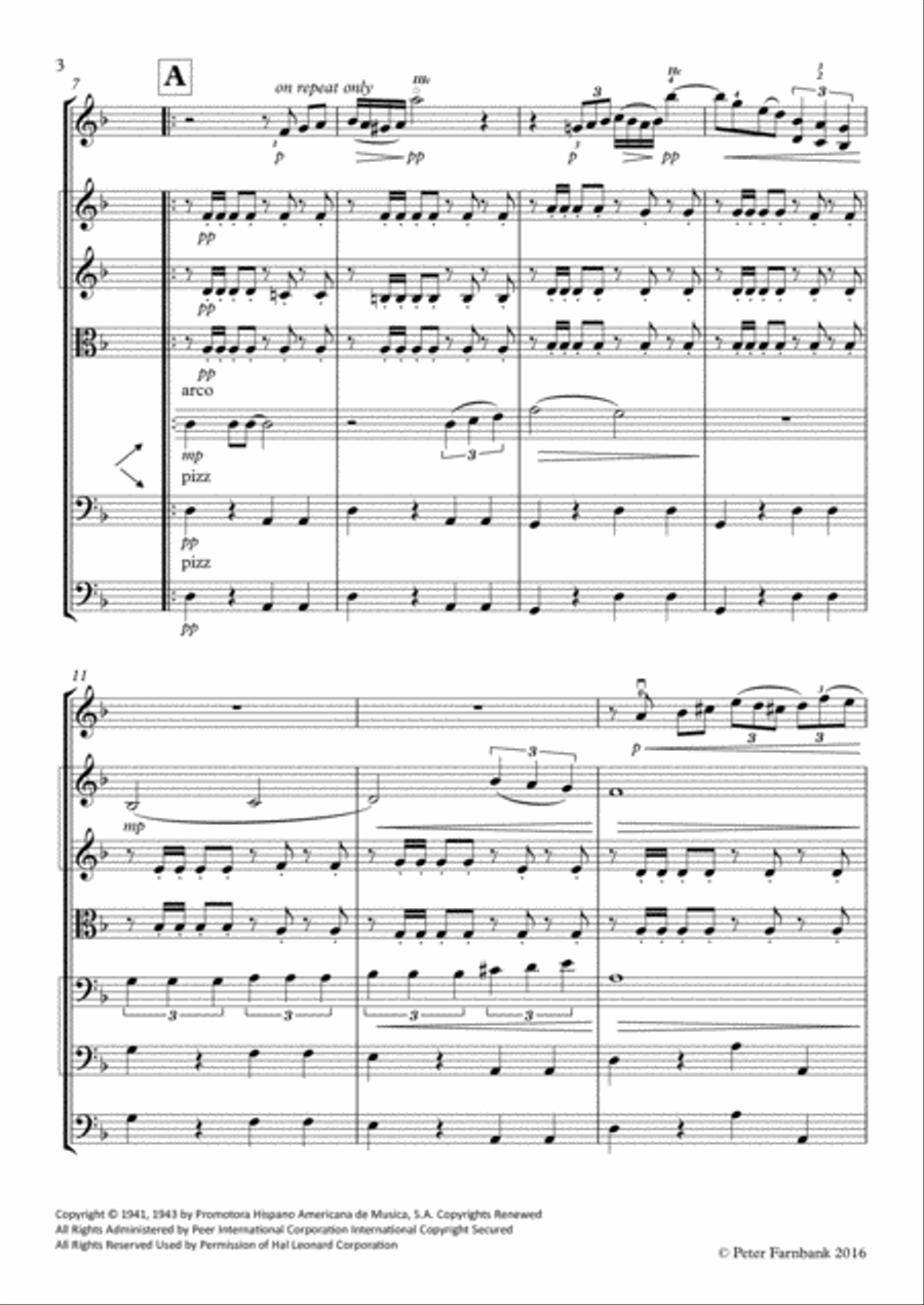 Besame Mucho (Kiss Me Much) String Orchestra scores gallery preview page 6