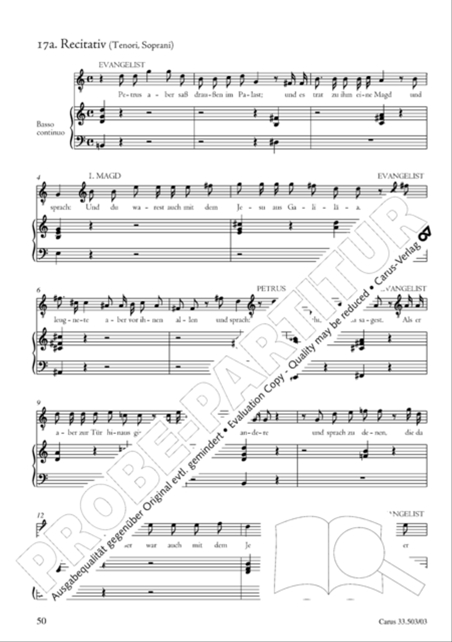 Passion according to St. Matthew (Passions-Musik nach dem Evangelisten Matthaus) SSATB scores gallery preview page 51