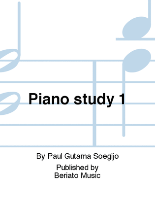 Book cover for Piano study 1