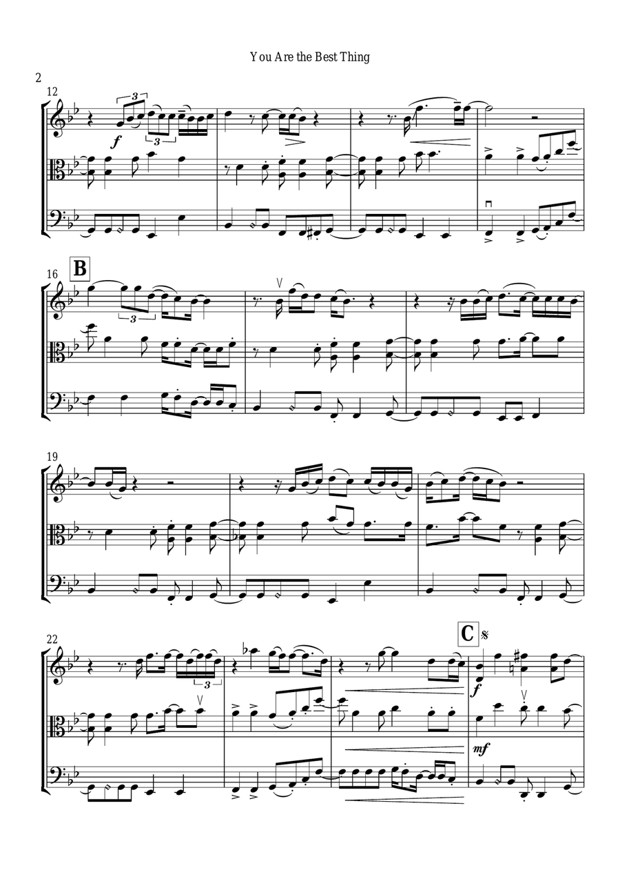 You Are The Best Thing String Trio scores gallery preview page 3