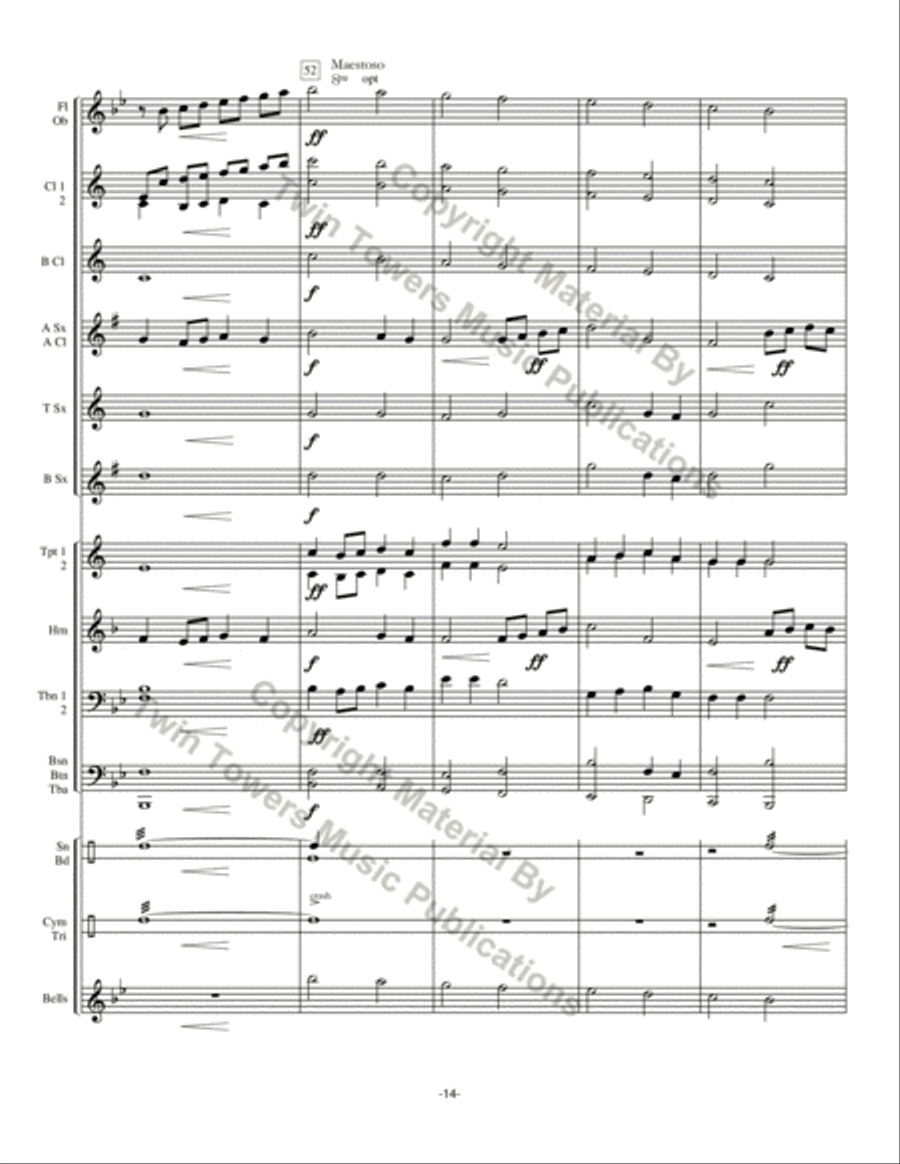 Chorale Prelude: For The Beauty of the Earth Concert Band scores gallery preview page 15