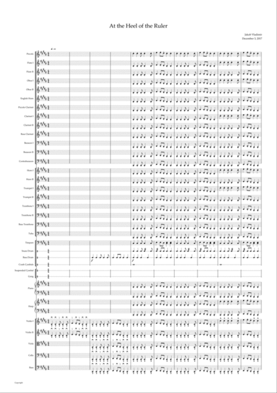 At the Heel of the Ruler Full Orchestra scores gallery preview page 1