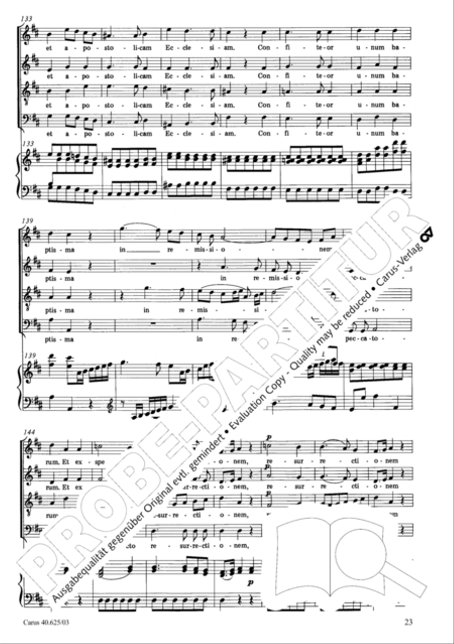 Missa brevis in D Major, K. 194 4-Part scores gallery preview page 24