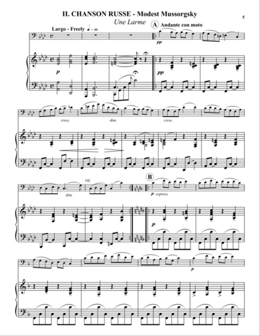 Two Russian Songs Euphonium scores gallery preview page 5