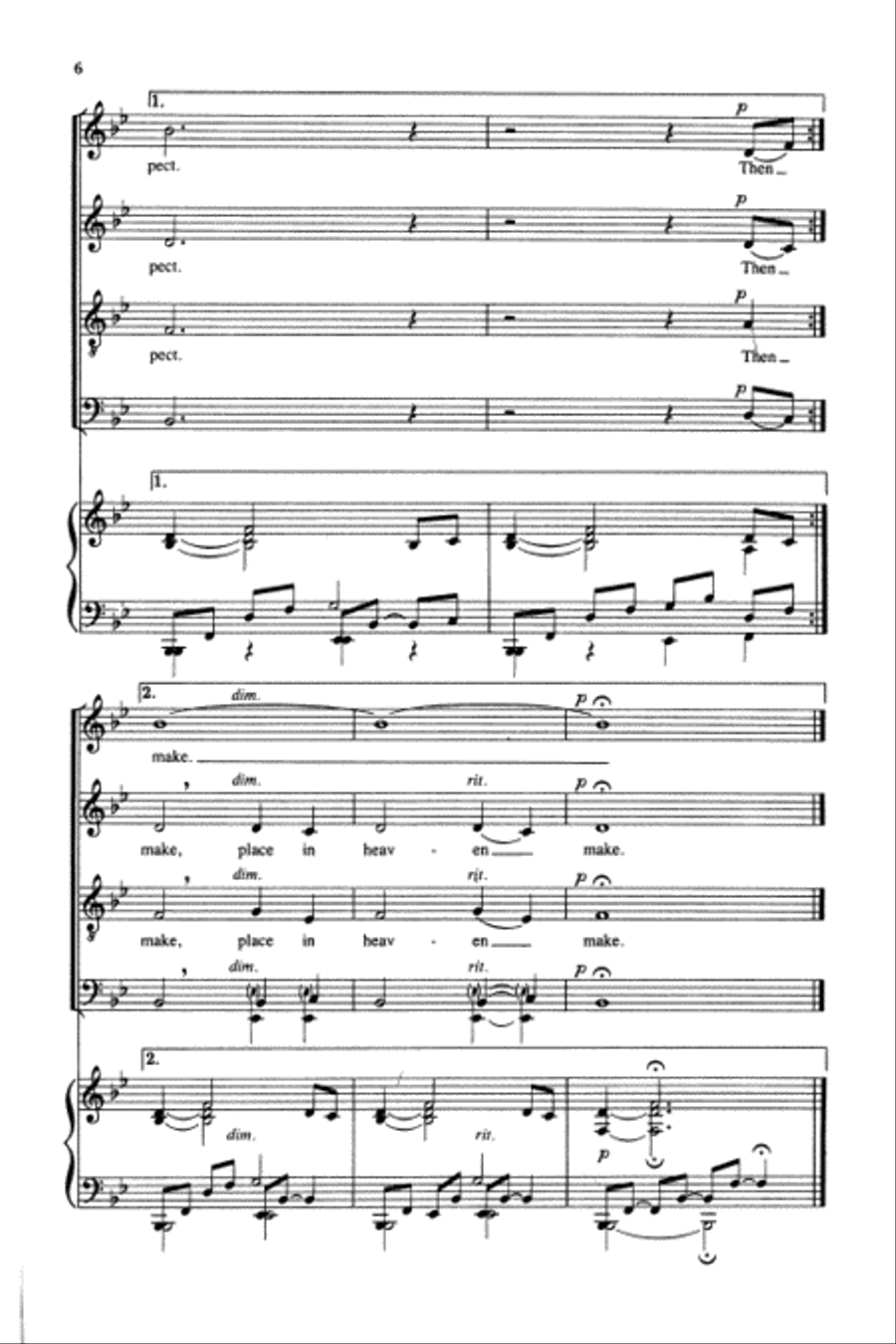 A Place in Heaven (SATB) 4-Part scores gallery preview page 2