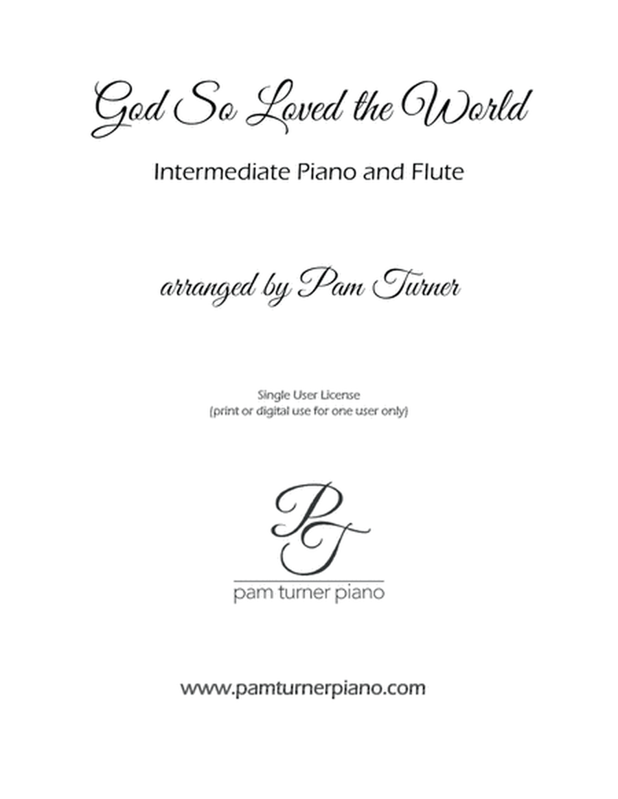 God So Loved the World (Stainer) Intermediate Flute/Piano and Flute Part image number null