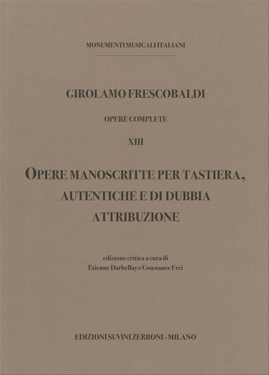 Opere Manoscritte per Tastiera Piano scores gallery preview page 1