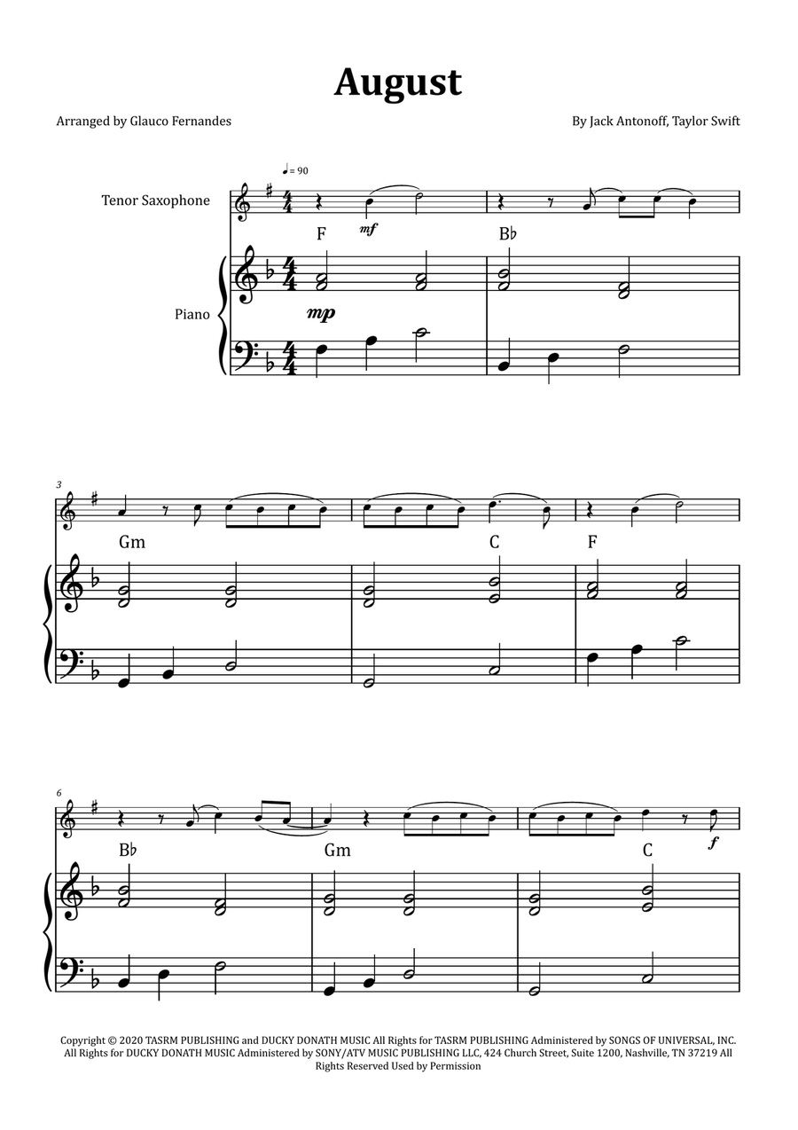 August Chamber Music scores gallery preview page 1