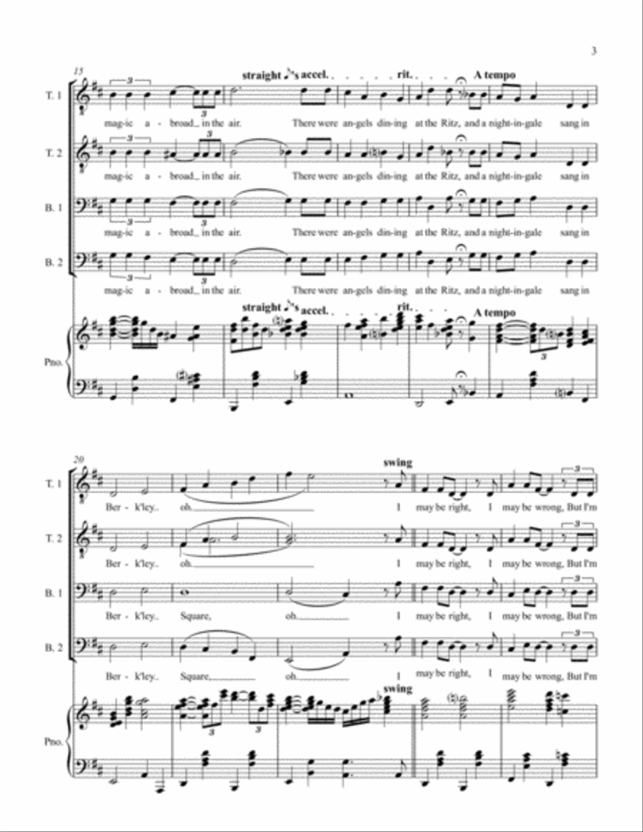 A Nightingale Sang In Berkeley Square TTBB scores gallery preview page 3