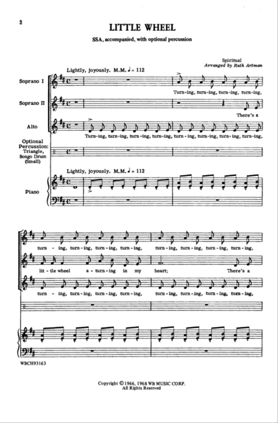 Little Wheel Women's Choir scores gallery preview page 2