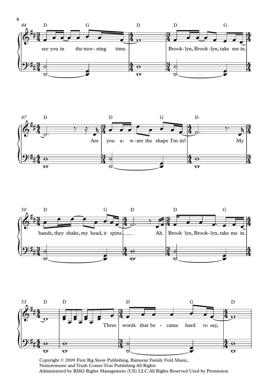 I And Love And You Piano, Vocal scores gallery preview page 4