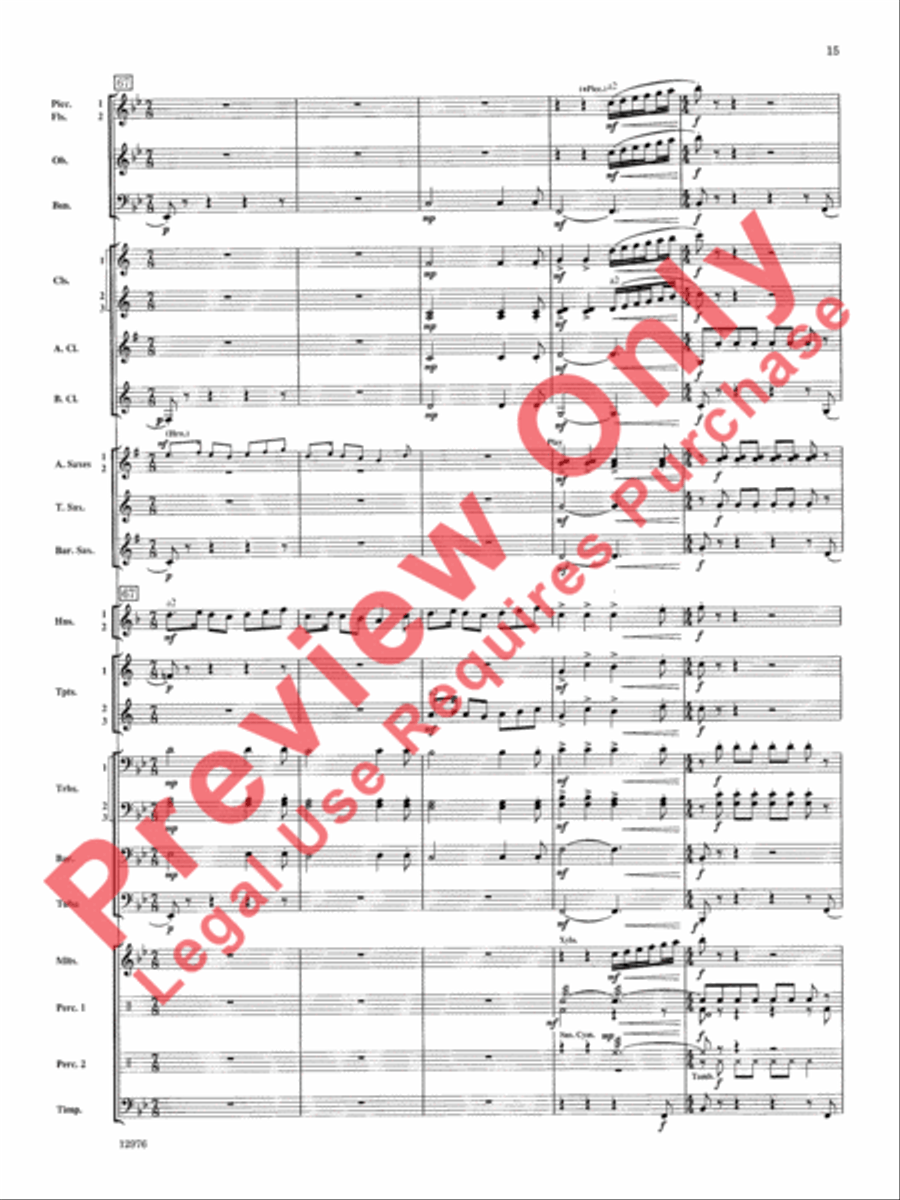 Fantasy on Yankee Doodle Concert Band scores gallery preview page 16