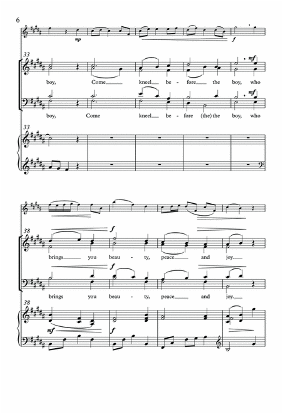 Beauty, Peace and Joy 4-Part scores gallery preview page 6