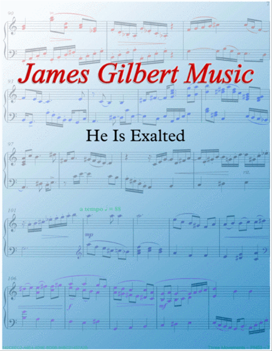 He Is Exalted Full Orchestra scores gallery preview page 1