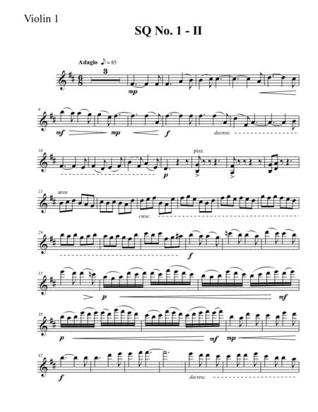 String Quartet 1 in D Minor - First Violin image number null