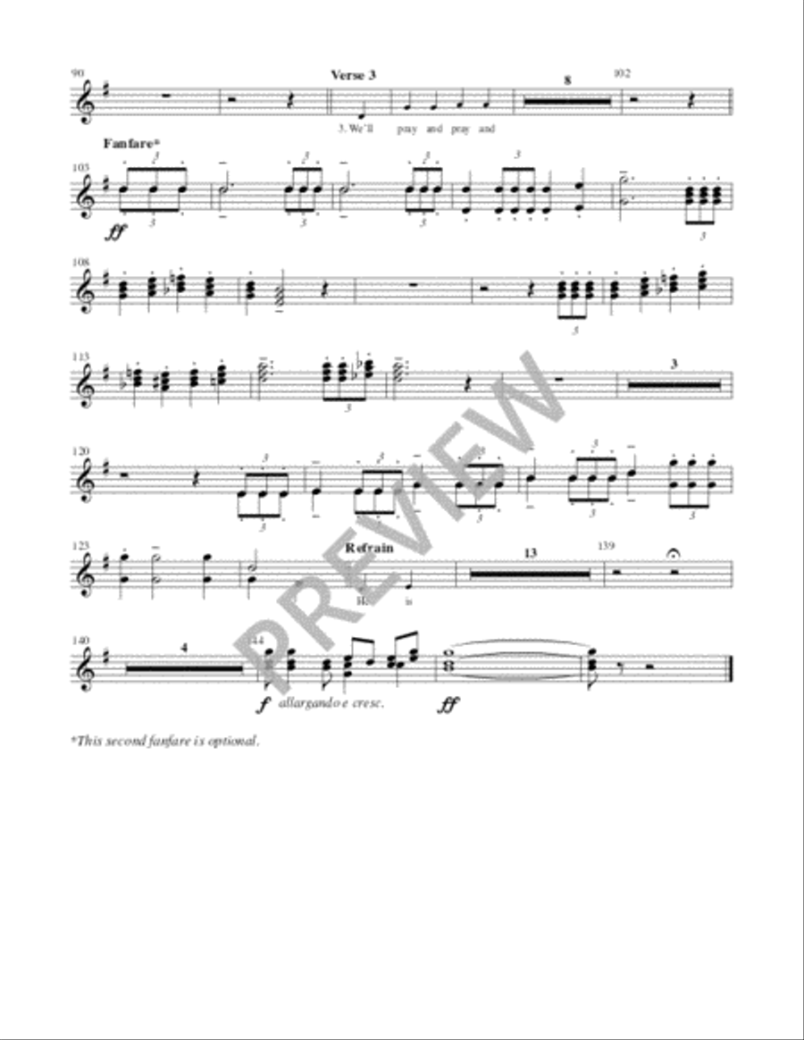 Fanfare and Processional - Instrument edition Trombone scores gallery preview page 8