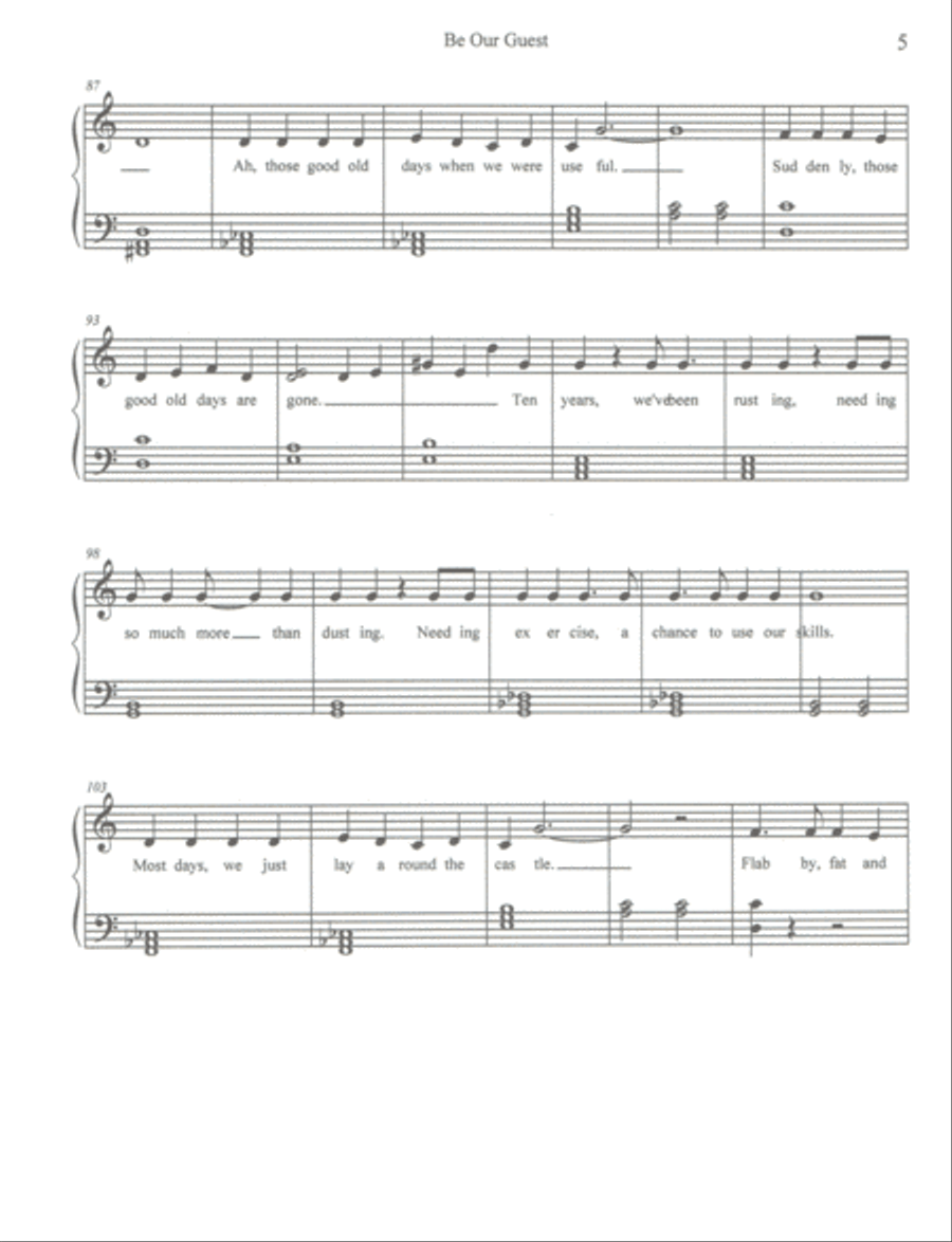 Be Our Guest Small Ensemble scores gallery preview page 5