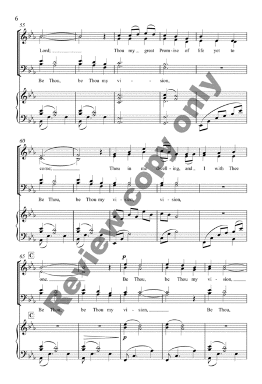 Be Thou My Vision from Three Folk Hymns 4-Part scores gallery preview page 5
