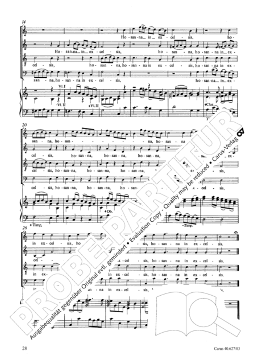 Mass in C Major 4-Part scores gallery preview page 29